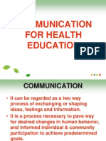 Communication For Health Education