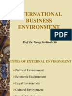 International Business Environment: Prof. Dr. Parag Narkhede Sir