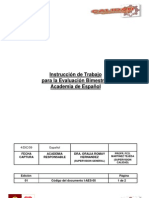 INSTRUCCION Evaluacion academia Español