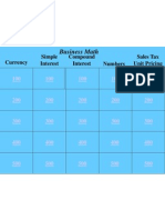 Business Math - Jeopardy