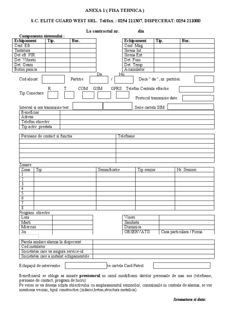 Fisa Tehnica | PDF