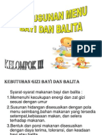 Menu Bayi Balita