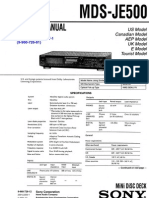 Sony MDS-JE500 Service Manual