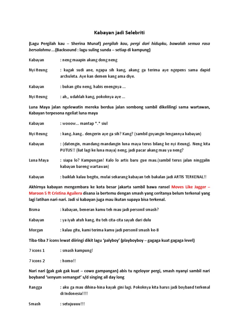 DRAMA BASA SUNDA SI KABAYAN JADI BOYBAND