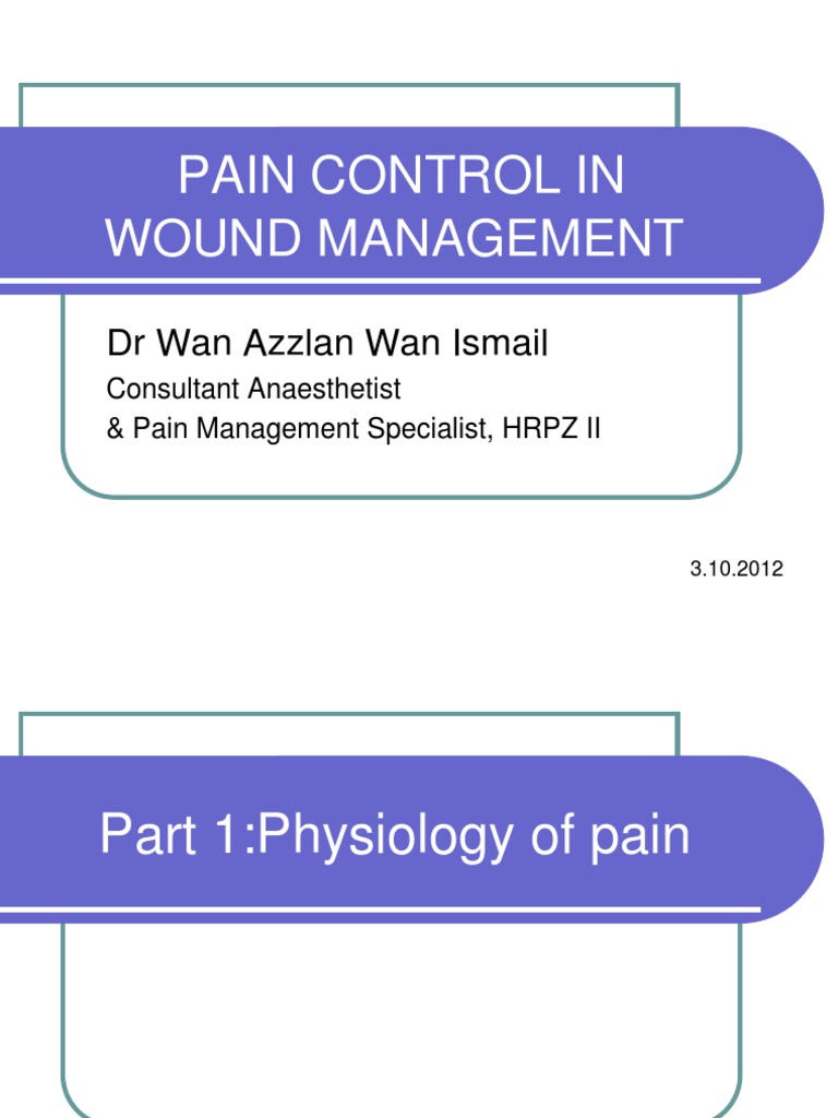 Pain Control in Wound Management 2012 Opioid Nonsteroidal Anti Inflammatory Drug