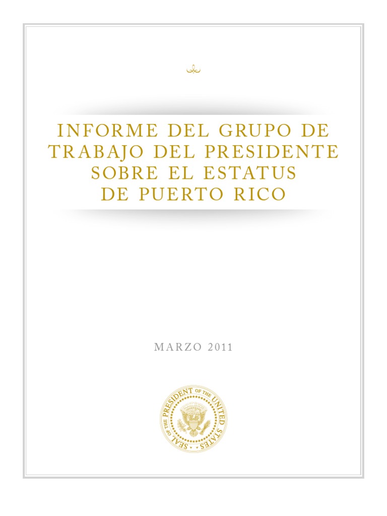 Informe sobre el Estatus de Puerto Rico | PDF