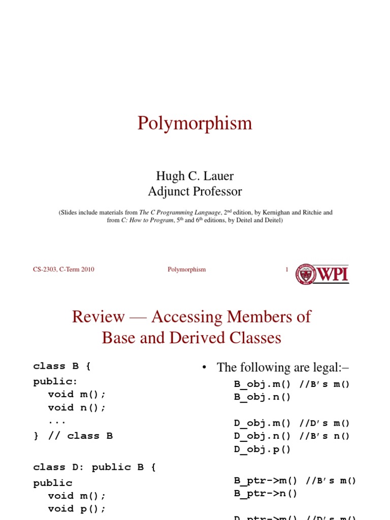 Polymorph Is M 2012 | PDF | Method (Computer Programming) | Inheritance ...