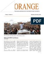 The Orange Newsletter Vol 1 No 1. 18 October 2012