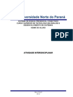 Trabalho primeiro semestre de Analise e Desenvolvimento De Sistemas