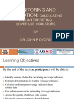 Calculating Coverage Indicators 2010 Student