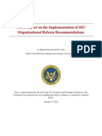 Third Report On The Implementation of SEC Organizational Reform Recommendations