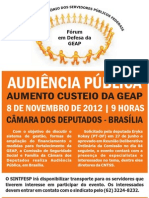Cartaz Audiência Pública - Geap
