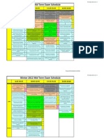 GUC Enrolled Students Midterm Schedule Winter 2012