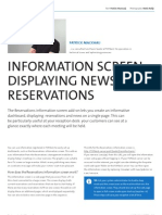 Reservations Information Screen