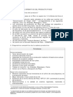 Plan Operativo Del Producto Pisco 1. Aspectos Relevantes Del Producto