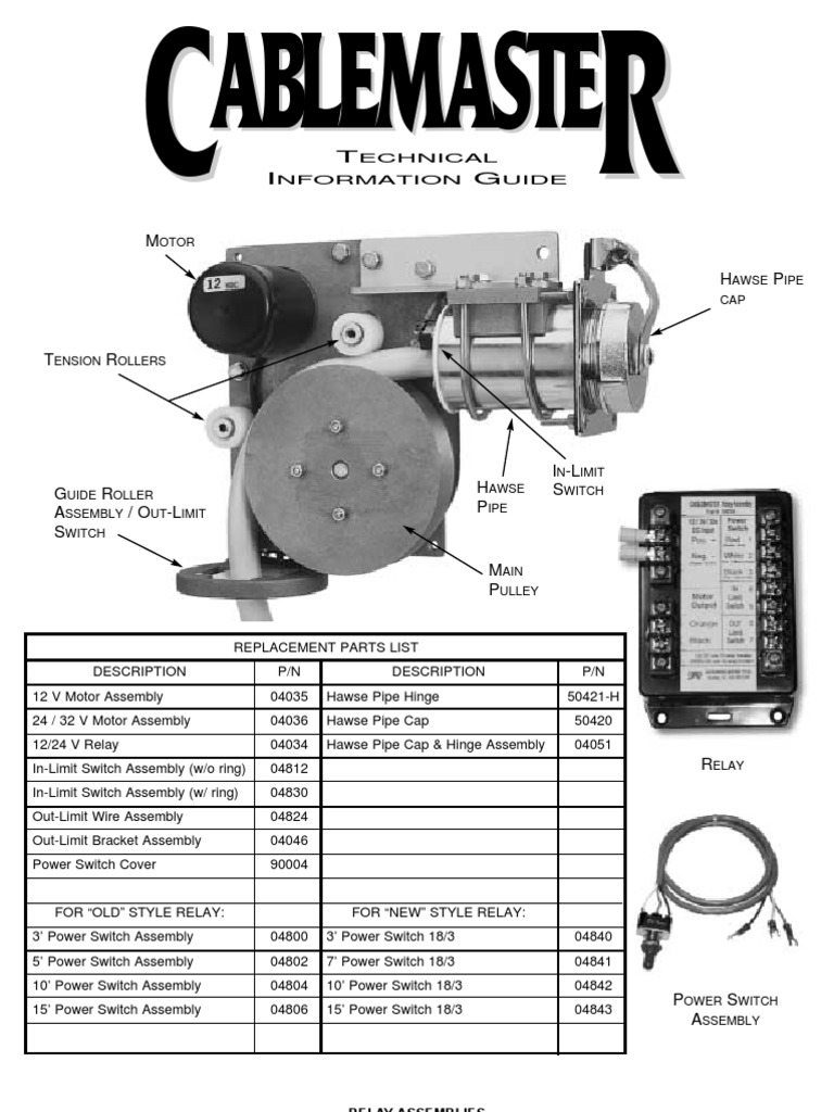 Cablemaster Troubleshooting Guide | PDF | Switch | Relay