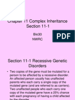 Chapter 11 Complex Inheritance Section 11-1: Bio30 NWRC