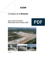 Complexe de La Romaine - Suivi Environnemental Et Retombées Économiques 2009 (Étude d'AECOM Tecsult)