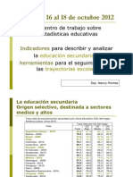 Revisión estadistica de la educación secundaria