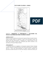 Pampa Colorada - Camaná. Resumen Problemática y Soluciones