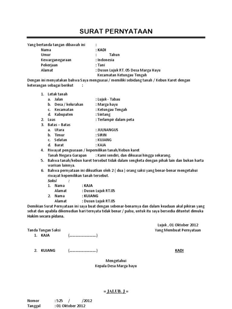 Softcopy Surat Perjanjian Sewa Rumah