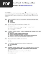 Health and Safety Exam Questions and Answers | PDF | Personal ...