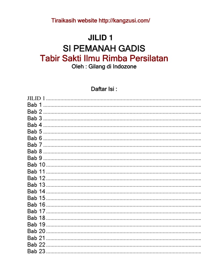 SI PEMANAH GADIS Jilid 1