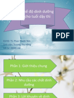 Dinh dưỡng tuổi dậy thì