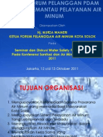 PERAN FORUM PELANGGAN PDAM DALAM MEMANTAU PELAYANAN AIR MINUM. Kota Solok