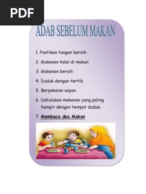 Adab Sebelum Makan