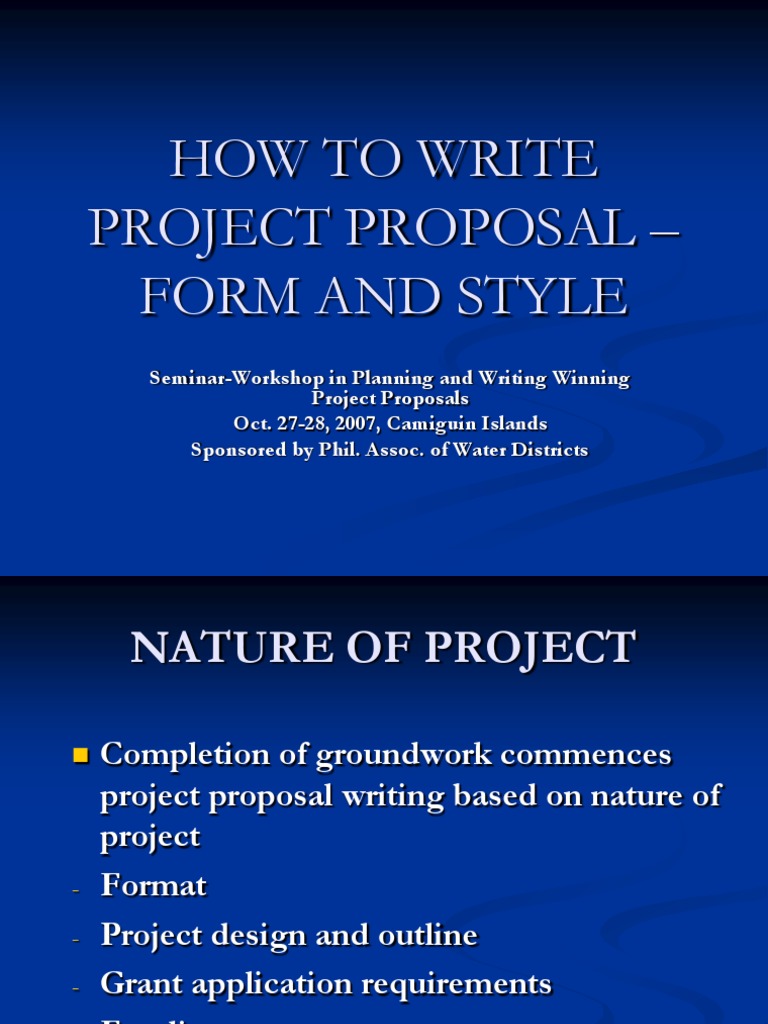 Project Proposal Writing Guide | PDF