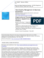 Organizational Process Alignment and Dynamic Capabilities in High-Tech Industry