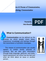 Communication & Process of Communication, Marketing Communication