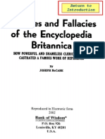 Joseph McCabe - The Lies and Fallacies of The Encyclopedia Britannica (1947)