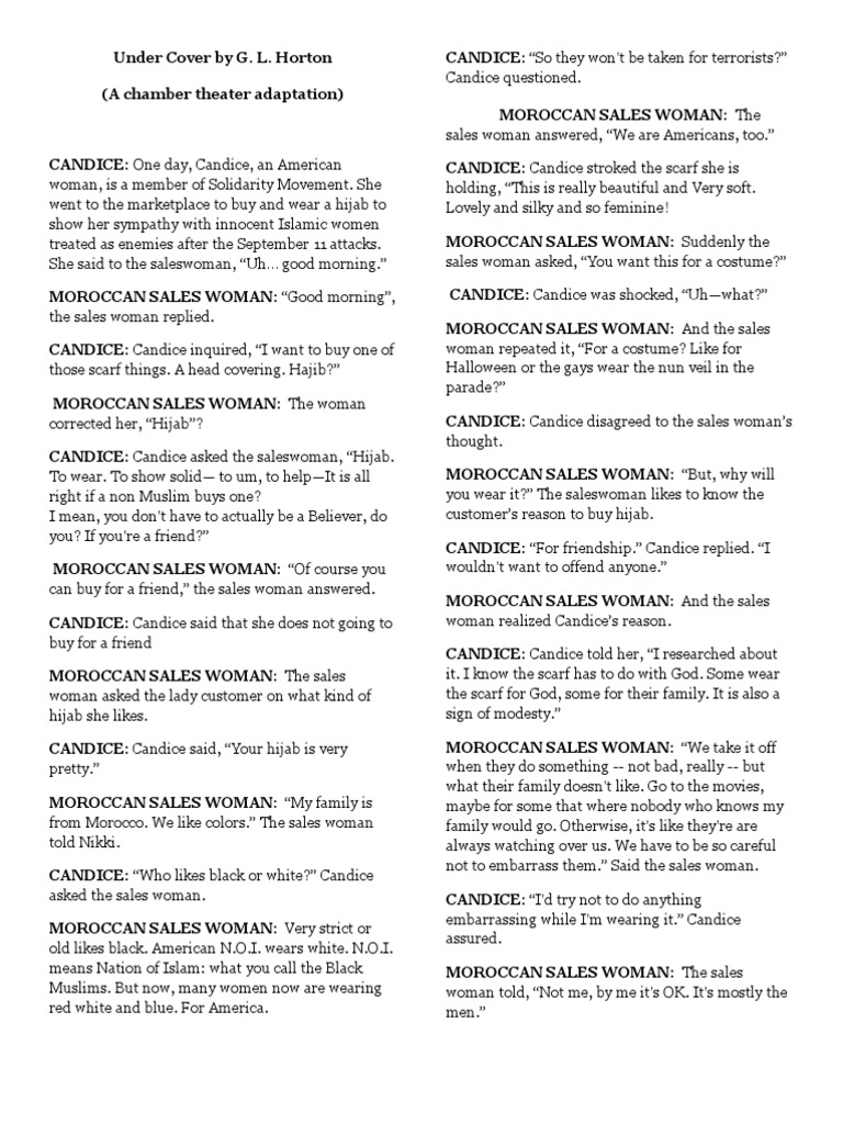 Chamber Theater Script