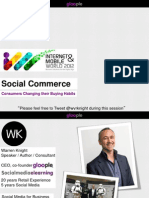 Social Commerce: "Please Feel Free To Tweet @wvrknight During This Session"