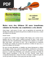 Maior seca dos últimos 30 anos transforma cidades da Paraíba em cemitérios a céu aberto
