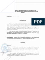 Convenio Integración Del Ayuntamiento en El Area de Prestación Conjunta Del Taxi de Madrid