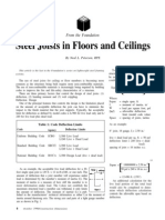 Steel Joists in Floors and Ceilings: Understanding Deflection, Bending and Web Crippling