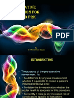 Preoperative Evaluation For Lasik and PRK: by Dr. Mohammad Mousa