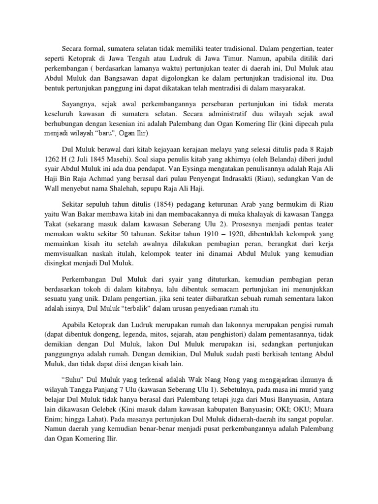 Latar Belakang Dul Muluk