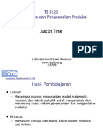 TI-3122 Perencanaan Dan Pengendalian Produksi: Just in Time