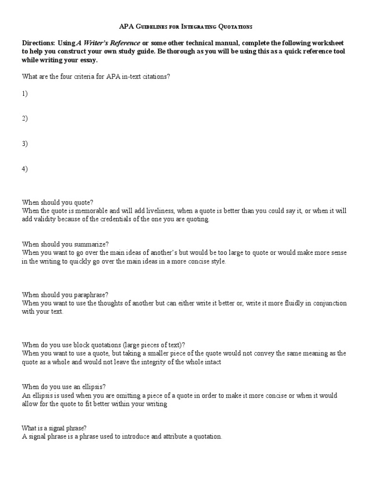 Examples of introducing a quote picture