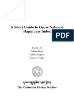 A Short Guide to Gross National Happiness Index