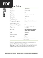 COMM 160 2012-08 PDF College Outline