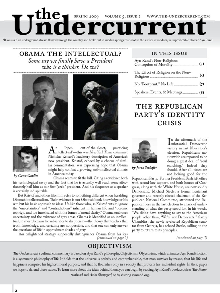 The Undercurrent Magazine Spring 2009 | PDF | Objectivism (Ayn Rand ...