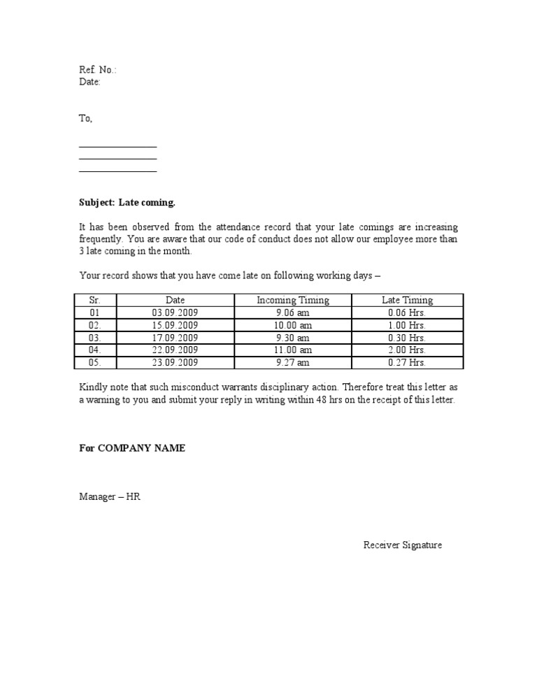 how-to-write-a-warning-letter-for-tardiness-antitesisadalah-x-fc2