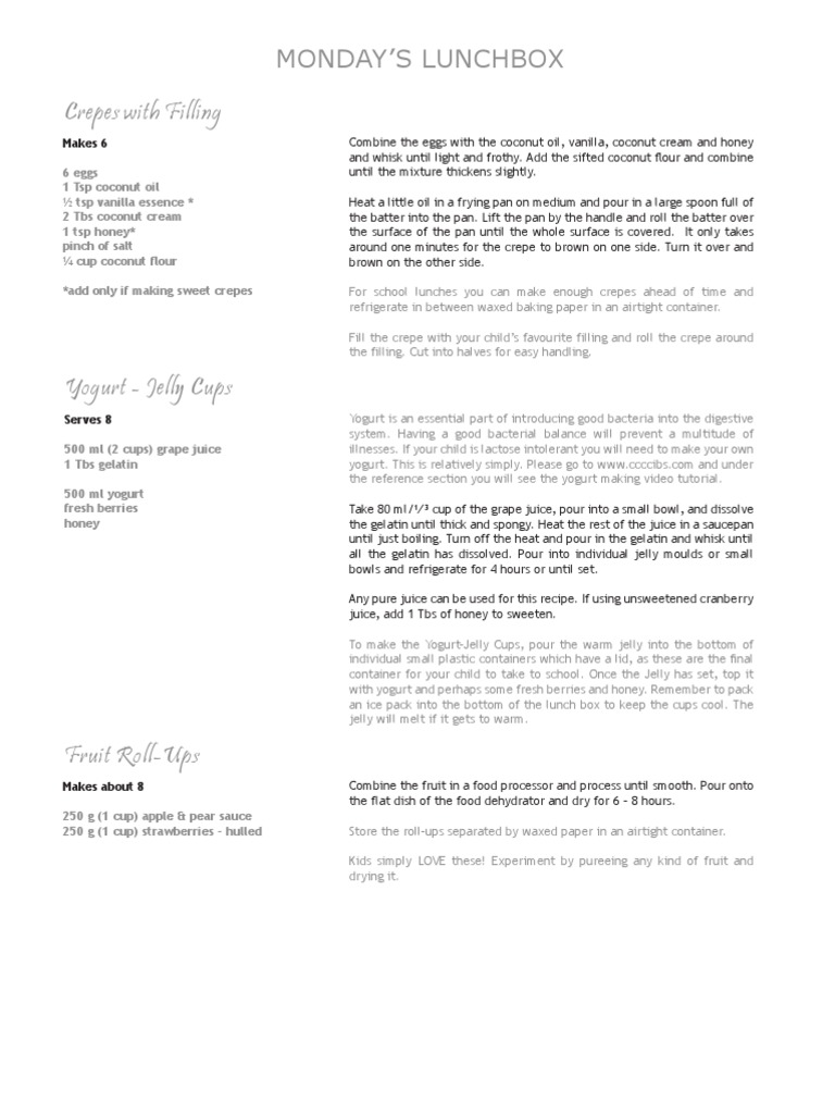 Healthy School Lunch Recipes | PDF | Muffin | Baking