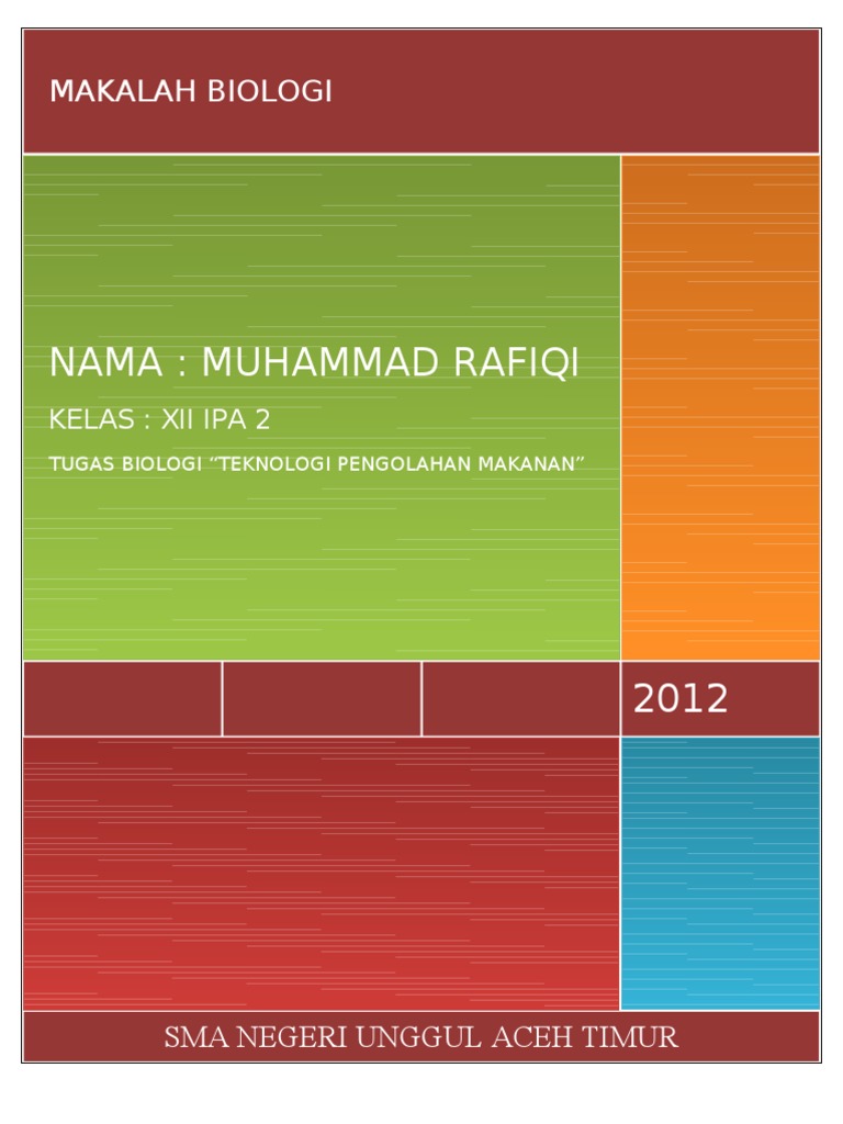 Teknologi Pengolahan Makanan