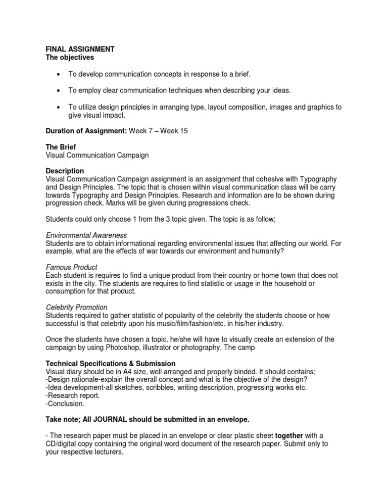 Final Assignment | PDF